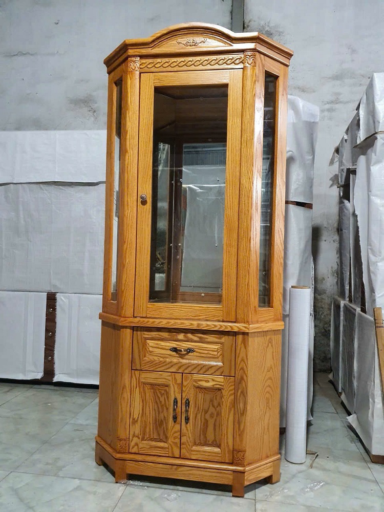 Tủ Rượu - Tủ Ly Gỗ Sồi Trang Trí Phòng Khách TR31