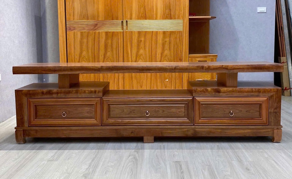 Kệ Tivi Phòng Khách Gỗ Xoan Đào Hiện Đại KTV34