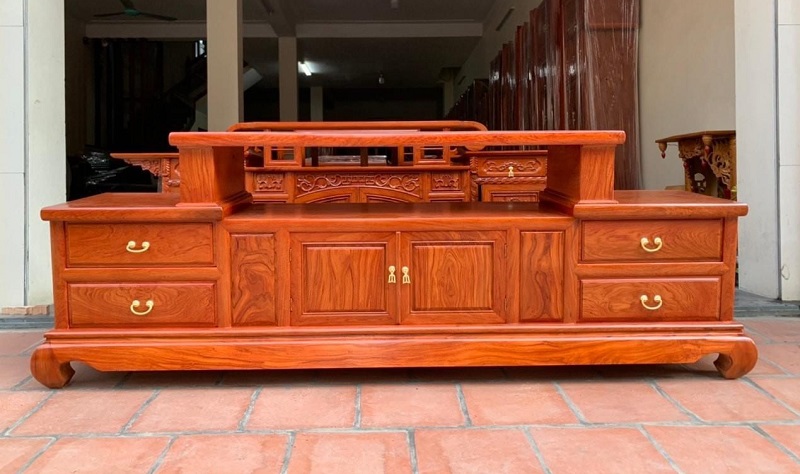 Kệ Tivi Mẫu Sofa Hiện Đại Gỗ Hương Đá KTV76