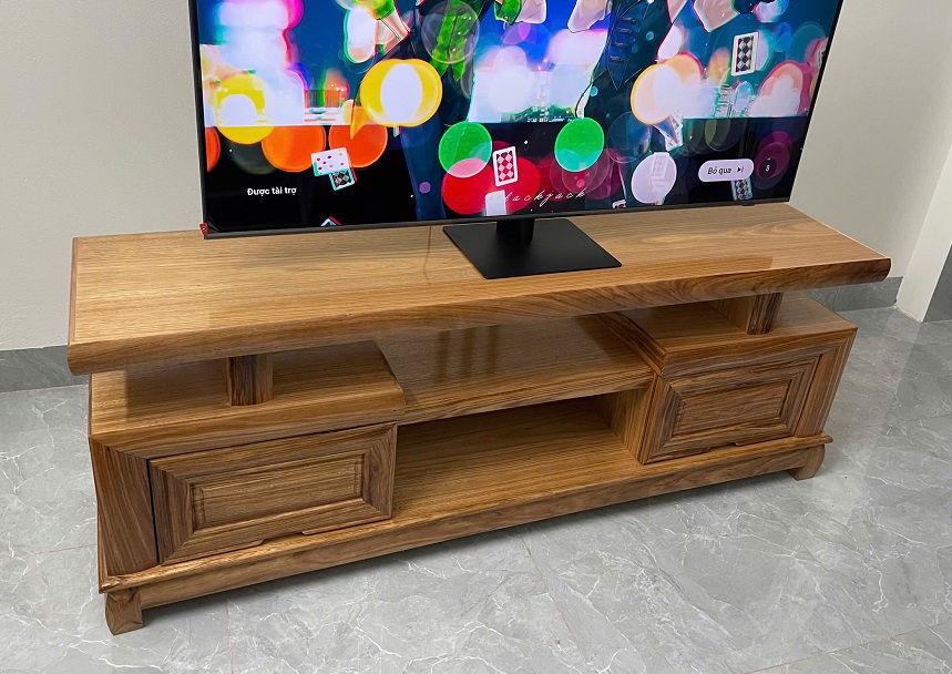 Kệ Tivi 1m2 Gỗ Hương Xám Kiểu Nhật KTV29