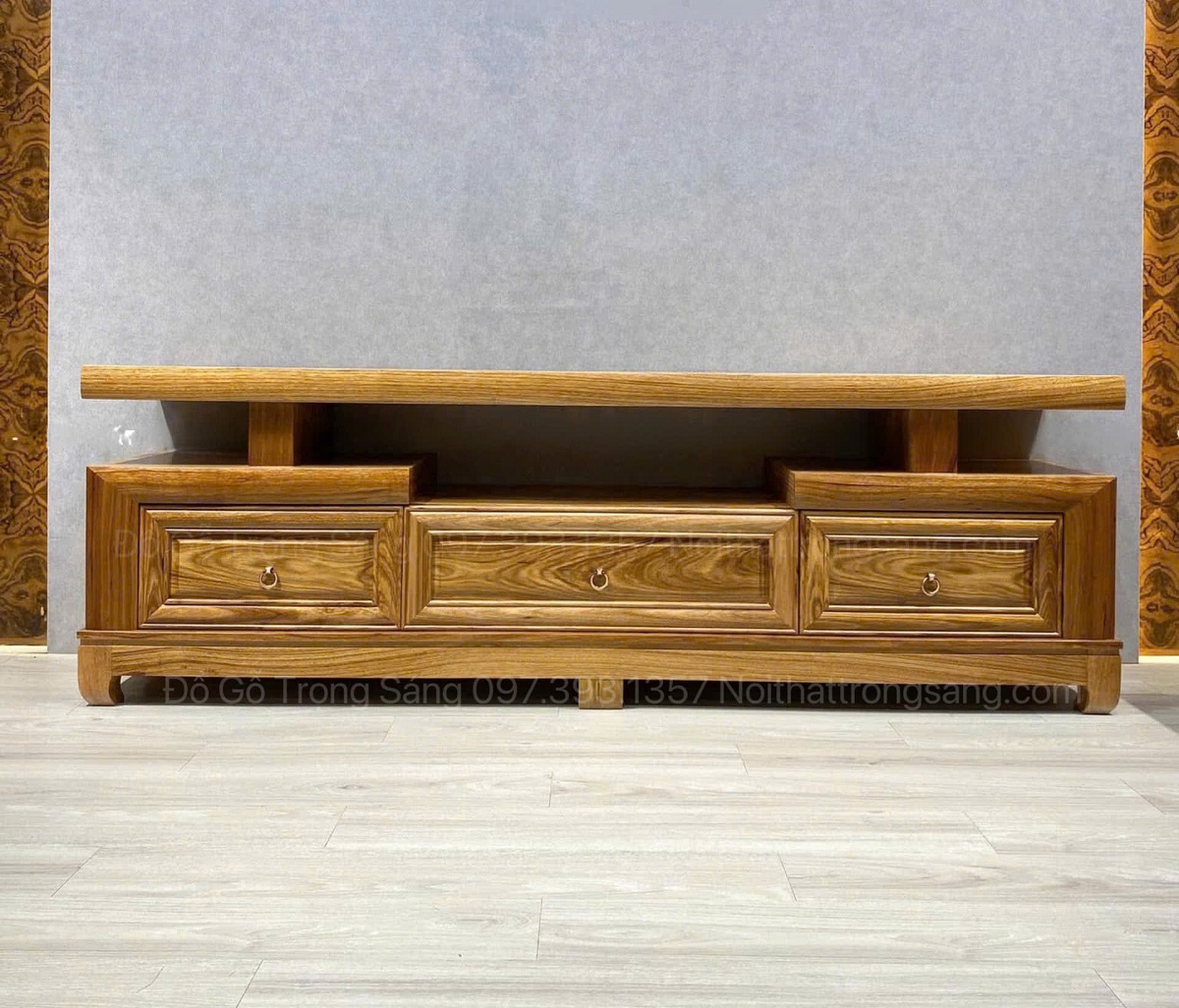 Kệ Tivi Phòng Khách Gỗ Hương Xám KTV68