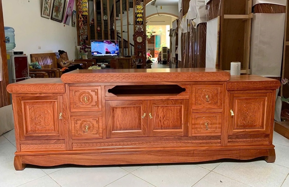 Kệ Tivi Hiện Đại Phòng Khách Gỗ Hương KTV73