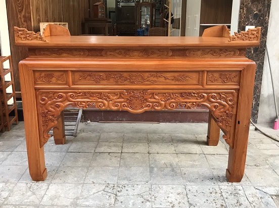 Bàn Thờ Như Ý 1m97 gỗ Gõ Đỏ BT13