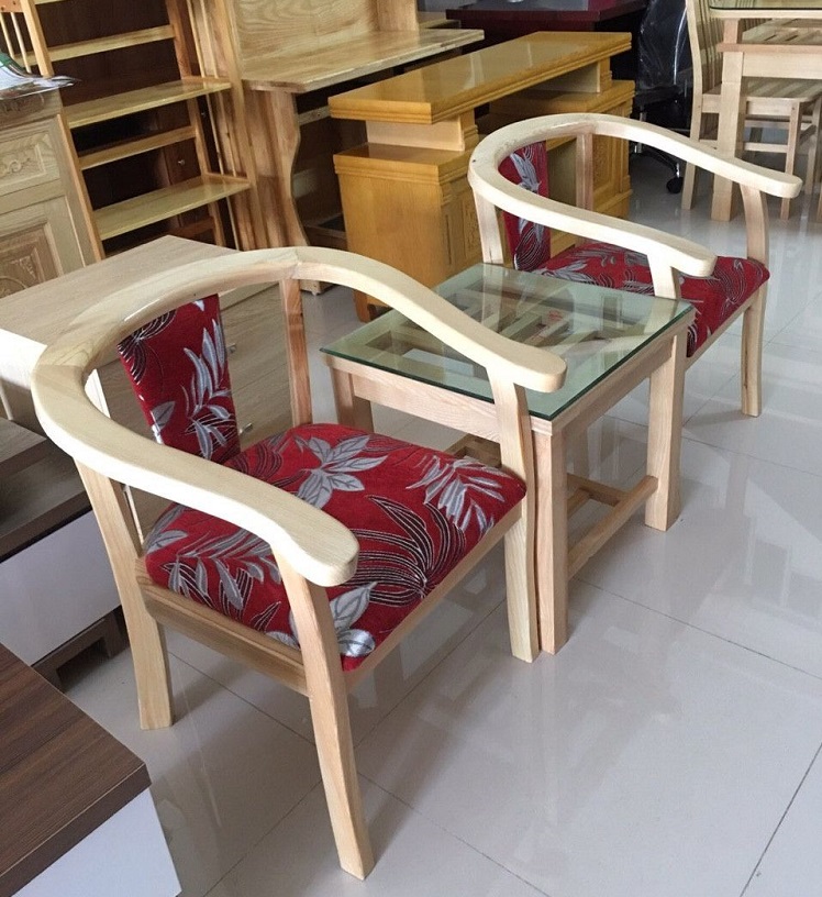 Bàn Trà Kẹp Phòng Ngủ Khách Sạn Gỗ Sồi BK04
