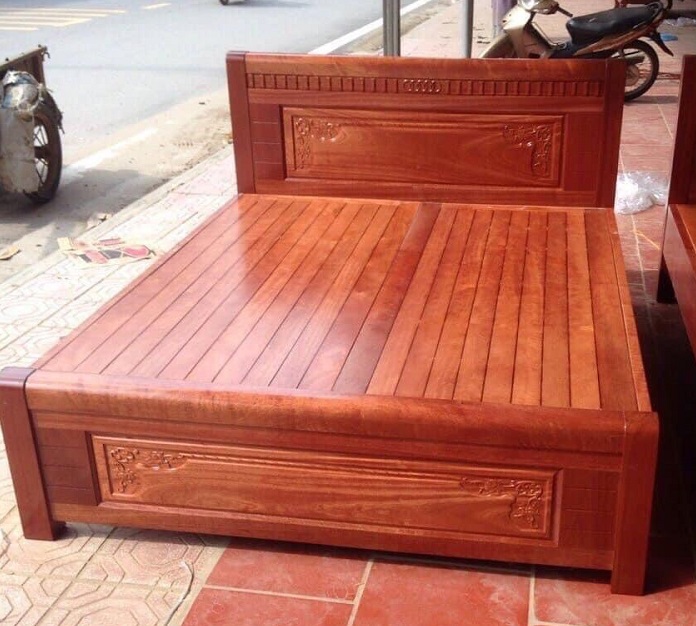 Giường Ngủ Hiện Đại Gỗ Xoan Đào Dát Phản GN83