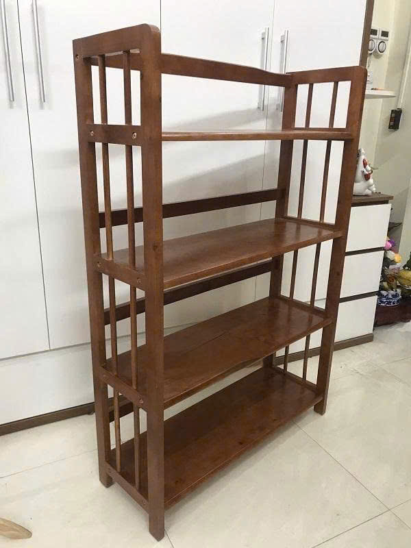 Kệ Sách Bày Đồ 4 tầng gỗ tự nhiên KS01