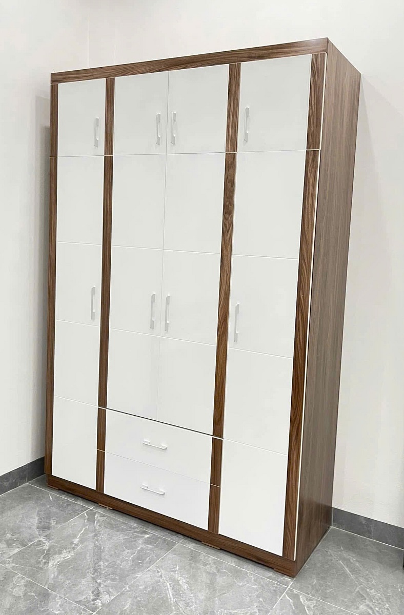 Tủ Áo 4 Cánh Có Kệ Góc Gỗ Công Nghiệp MDF77