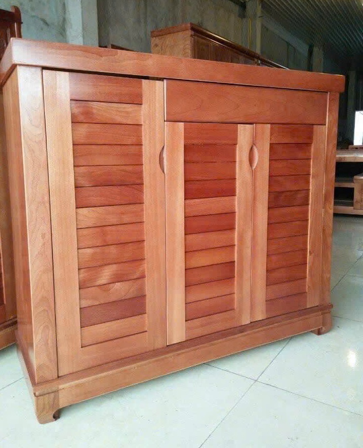 Tủ Giầy Dép Gỗ Xoan Đào Gia Lai Cao Cấp 3 Cánh TG26